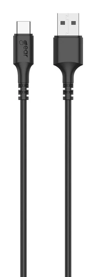 GEAR Laturi 12-24V 2xUSB 3.4A Musta USB-C 2.0 Johto 1m