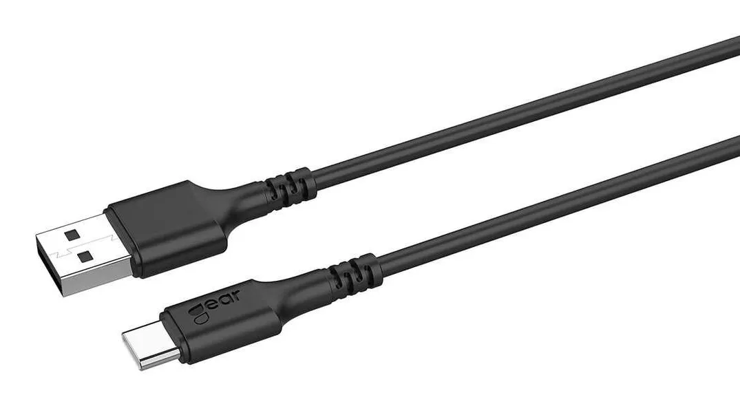 GEAR Laturi 12-24V 2xUSB 3.4A Musta USB-C 2.0 Johto 1m