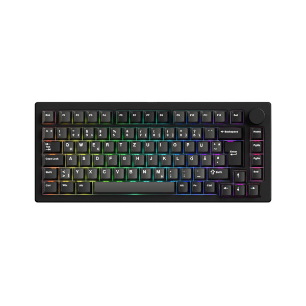 AKKO Monsgeek M1 V5 VIA Wireless Mechanical Gaming Keyboard, Akko V3 Piano Pro, Black & Silver