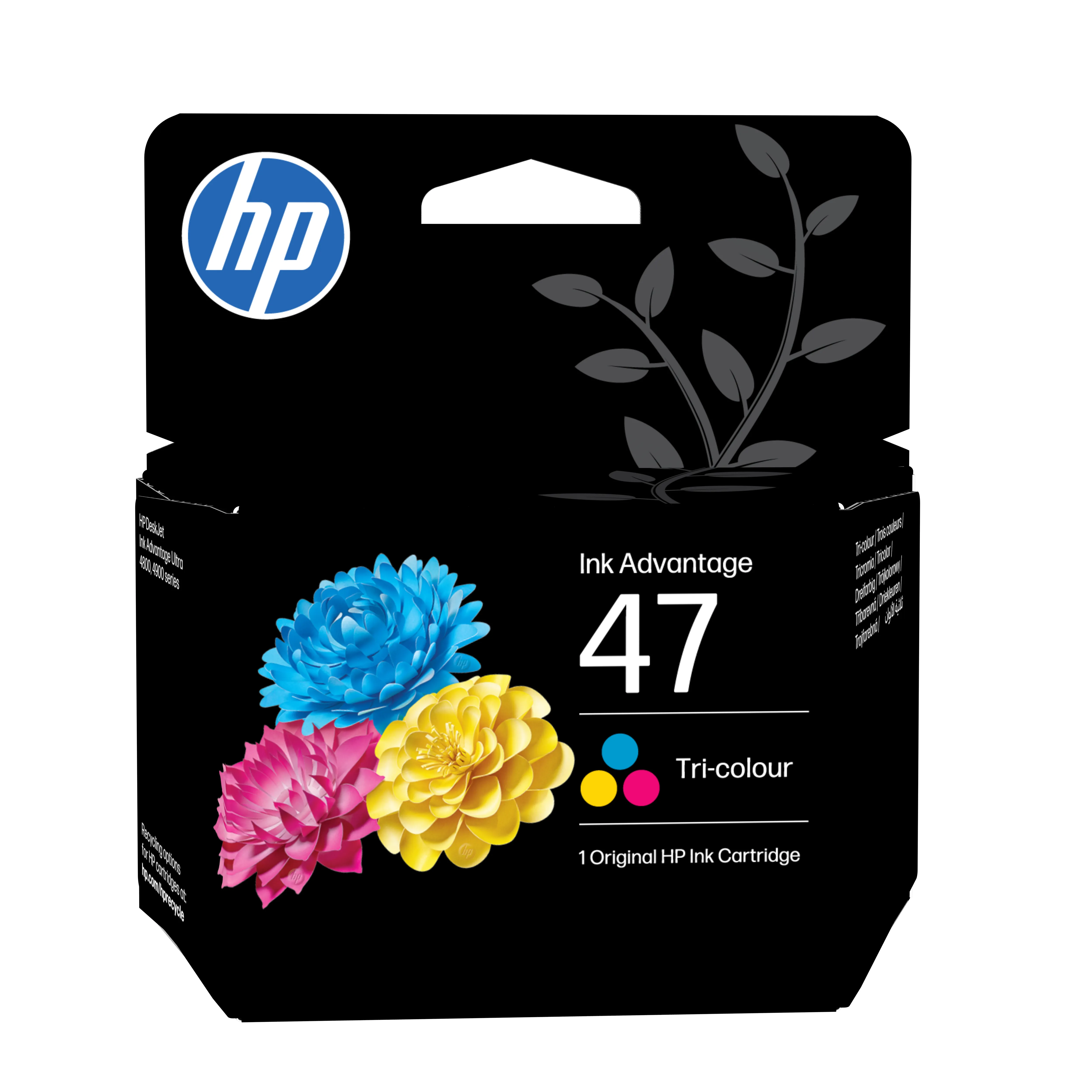 HP 47 bl&auml;ckpatron, 14 ml, tref&auml;rgad