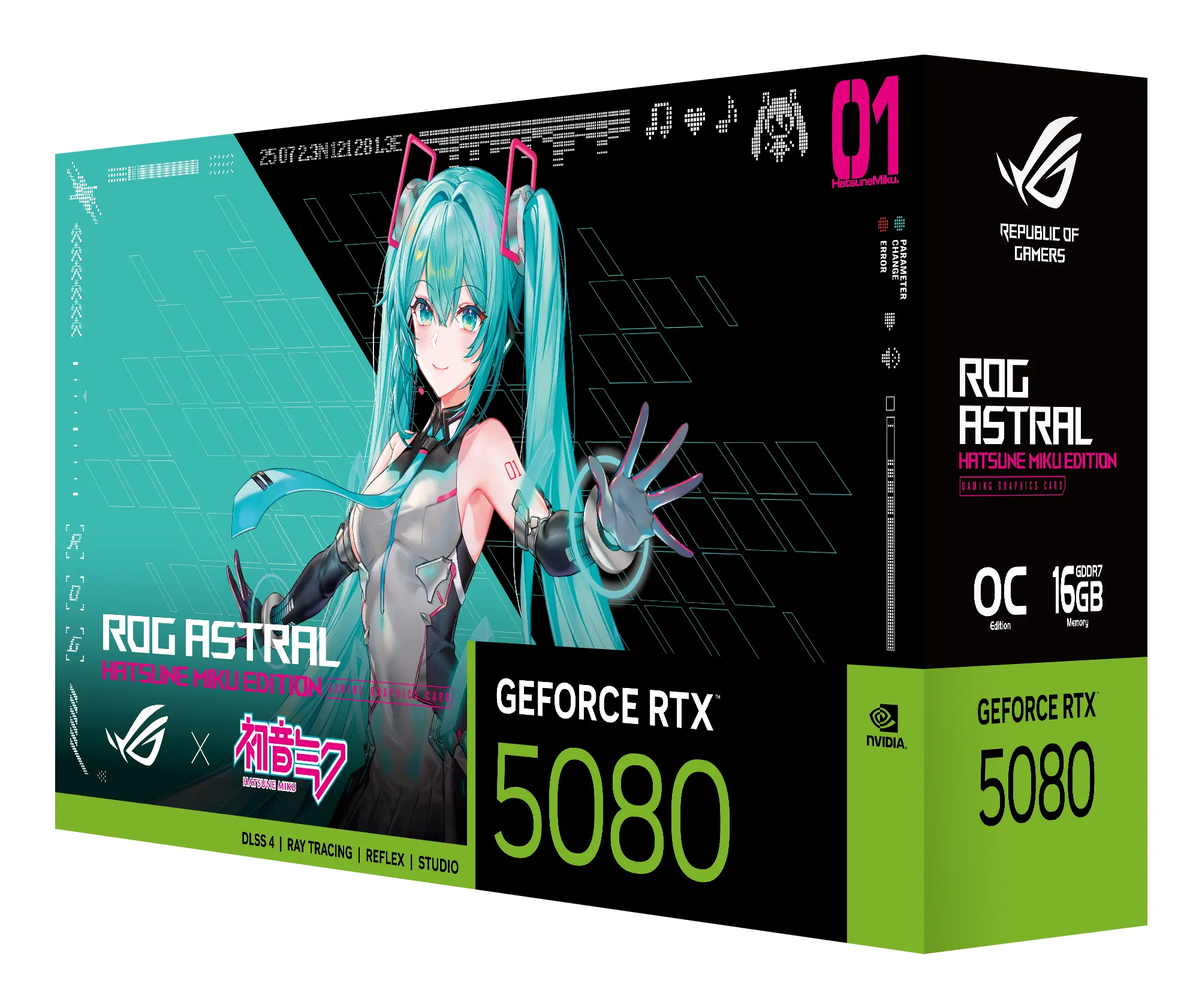Asus GeForce RTX 5080 ROG Astral HATSUNE MIKU Edition 16 GB OC grafikkort