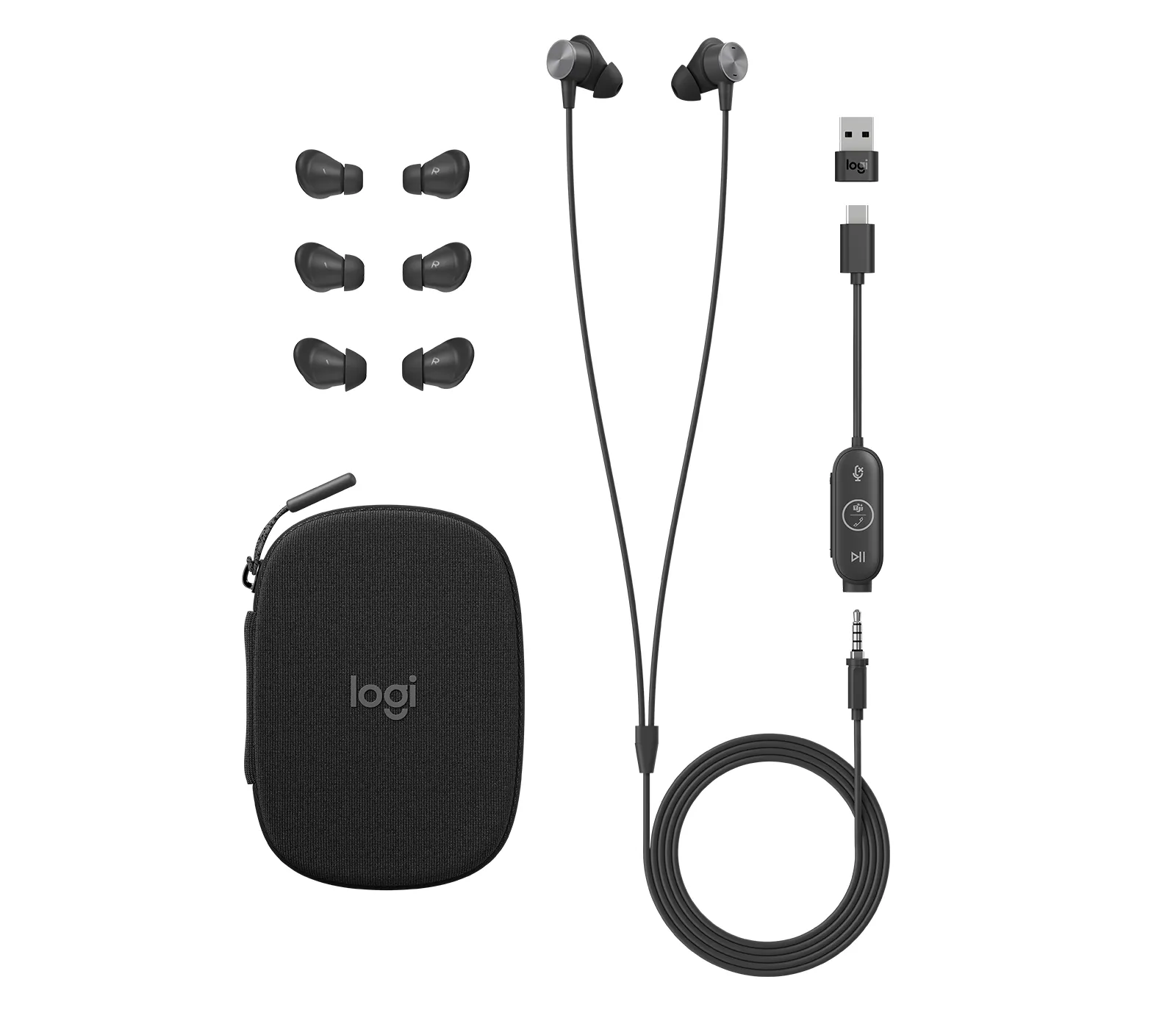 Logitech Zone teams - earbuds, graphite