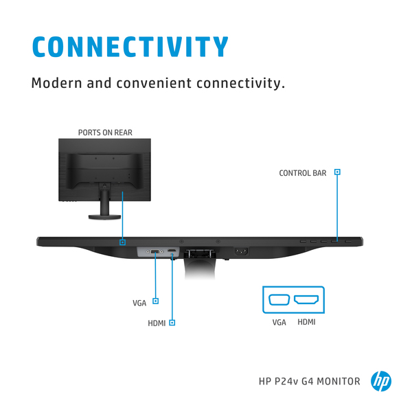 HP 24&quot; P24v G4, Full HD, IPS - monitor