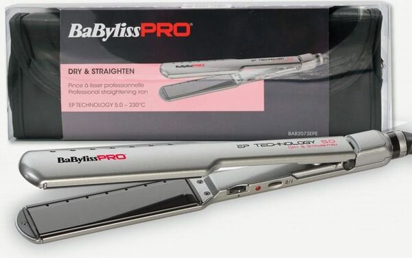 BaByliss PRO Dry &amp; Straighten BAB2073EPE 38mm Hair Straightener, Grey