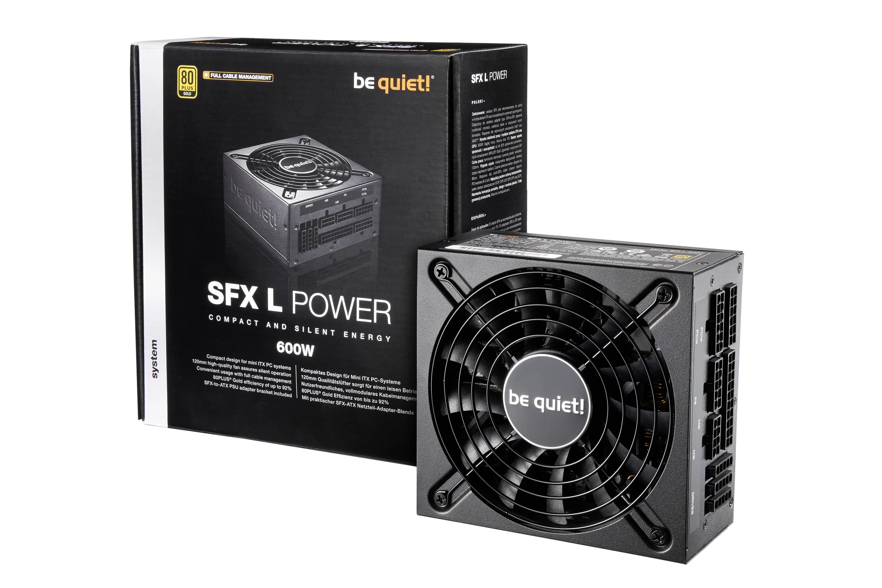 be quiet! SFX-L Power 600W - Power supply, 80 Plus Gold