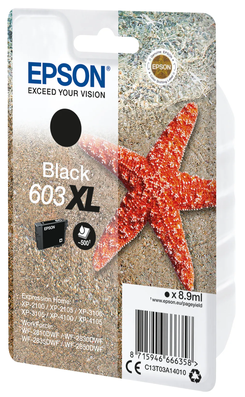 Epson 603XL ink cartridge, 8.9 ml, Black