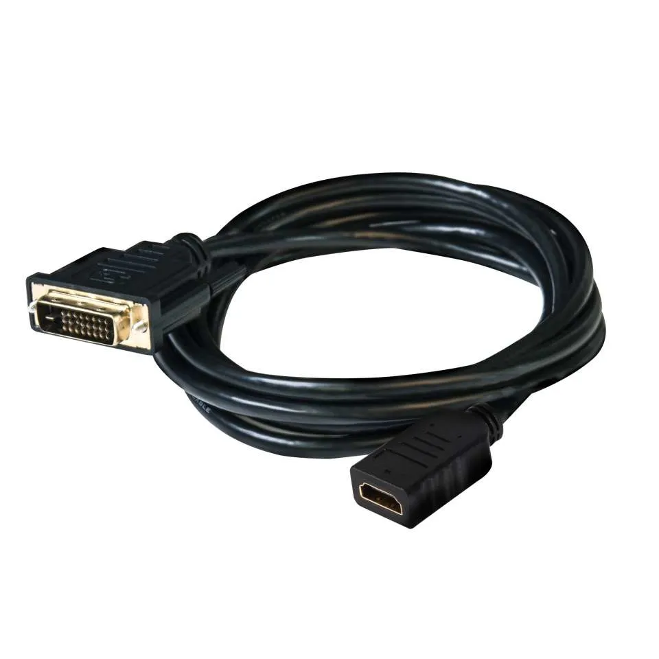 Club 3D DVi - HDMI 1.4  M/F Bidirectional - adapter, Svart, 2m