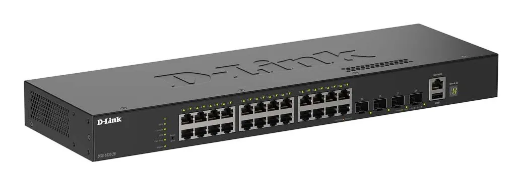 D-Link DGS-1530-28/E - Smart Managed Switch, Black