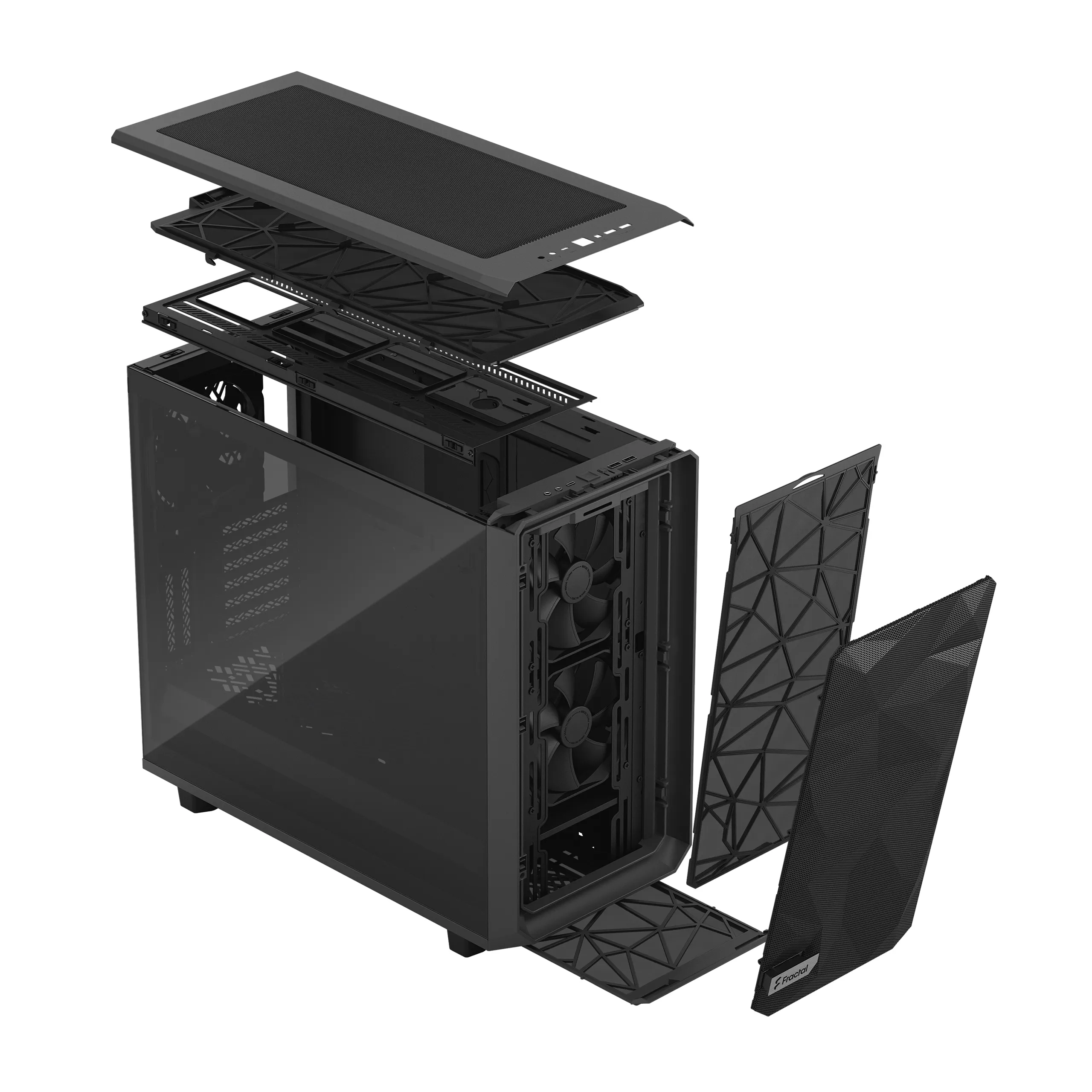 Fractal Design Meshify 2 - Mid Tower case with window, Gray / Light Tint