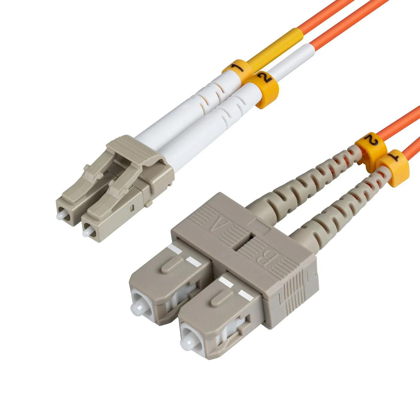 MicroConnect OM2, LSZH, LC-SC, 7m Fiber Optic Cable, Orange