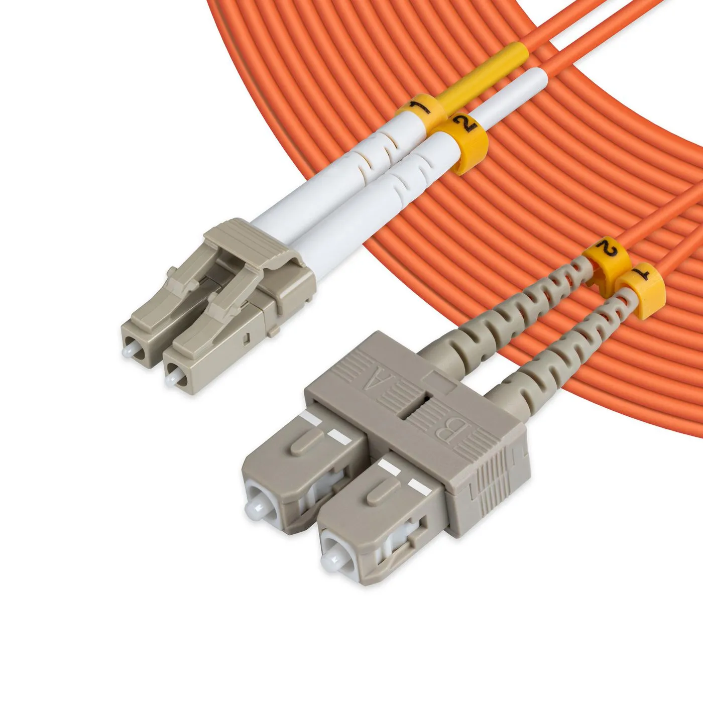 MicroConnect OM2, LSZH, LC-SC, 7m Fiber Optic Cable, Orange