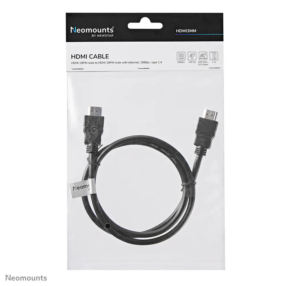 Newstar HDMI &ndash; HDMI 1.3 -kaapeli, 1 m, Musta