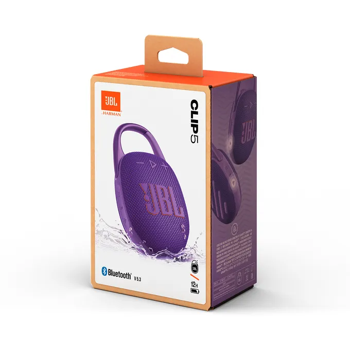 JBL Clip 5 Bluetooth-kaiutin, violetti