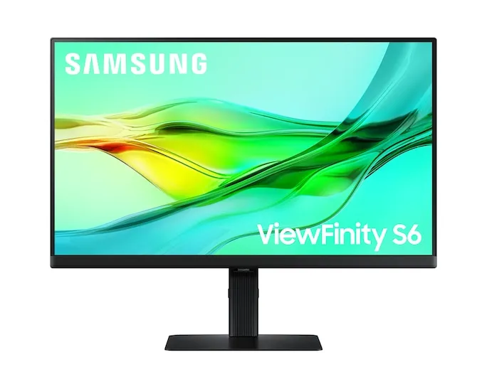 Samsung ViewFinity S6 S24D604U 24" QHD, IPS -n&auml;ytt&ouml;, USB-C hub, KVM, HDR10