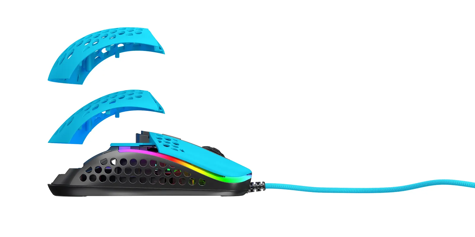 Xtrfy M42 RGB Wired Gaming Mouse, Miami Blue