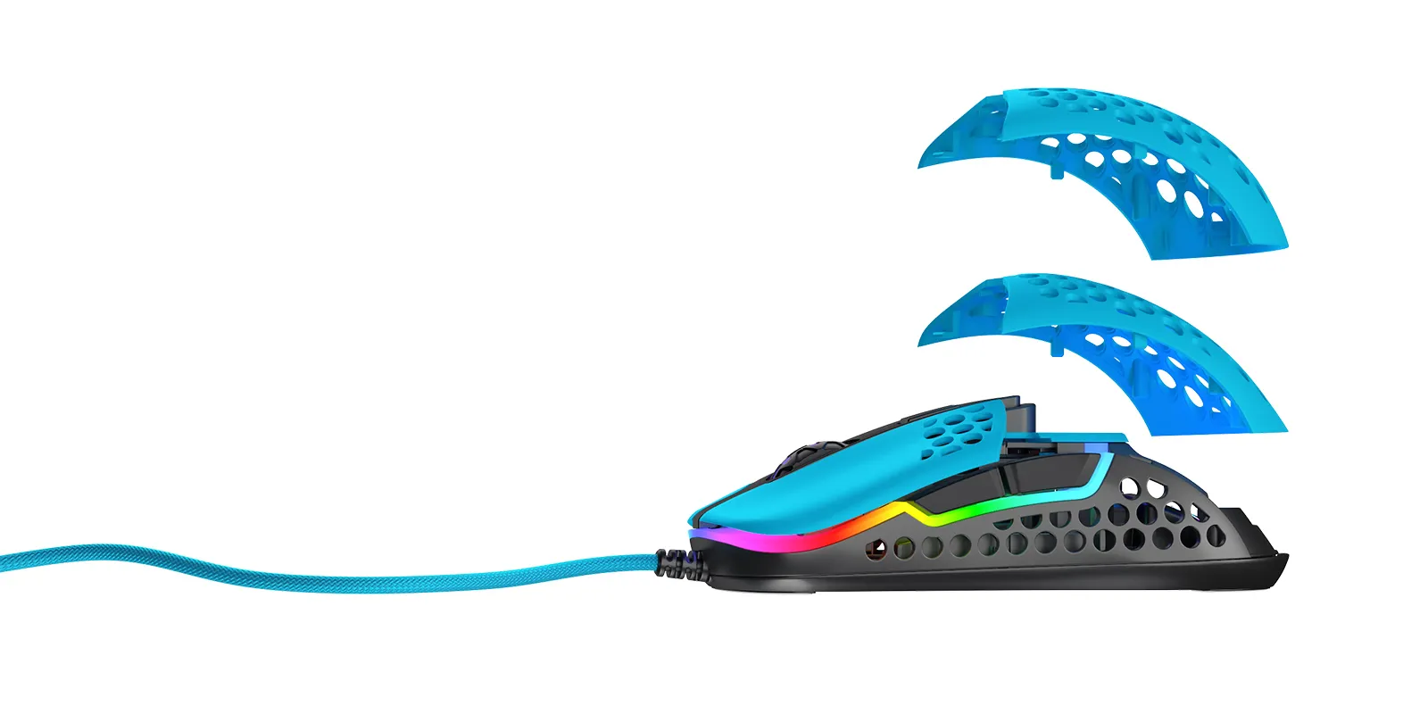 Xtrfy M42 RGB Wired Gaming Mouse, Miami Blue