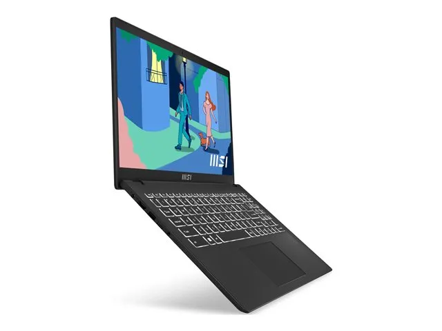 MSI 15.6&quot; Modern 15. AMD Ryzen 7 7730U, 16GB RAM, 512GB SSD, Windows 11 Home - notebook, Black