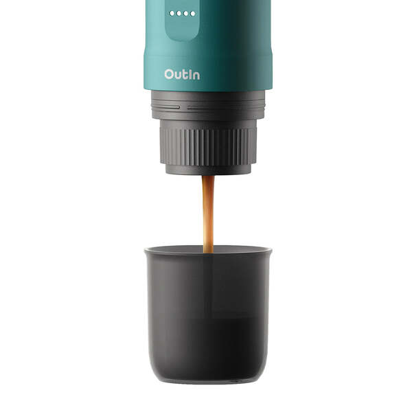 OutIn Nano Portable -espressokeitin, Sinivihre&auml;