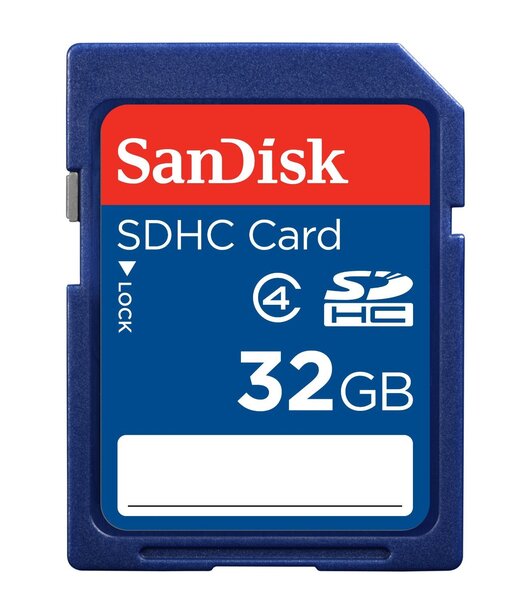 SanDisk 32GB SDHC Class 4 card, Blue