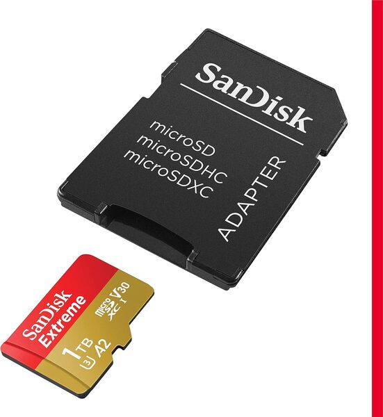 SanDisk Extreme PLUS 1TB MicroSDXC UHS-I U3 V30 A2 card