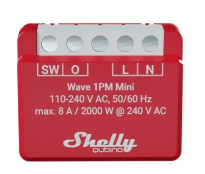Shelly Qubino Wave 1PM Mini - smart relay switch, Z-Wave