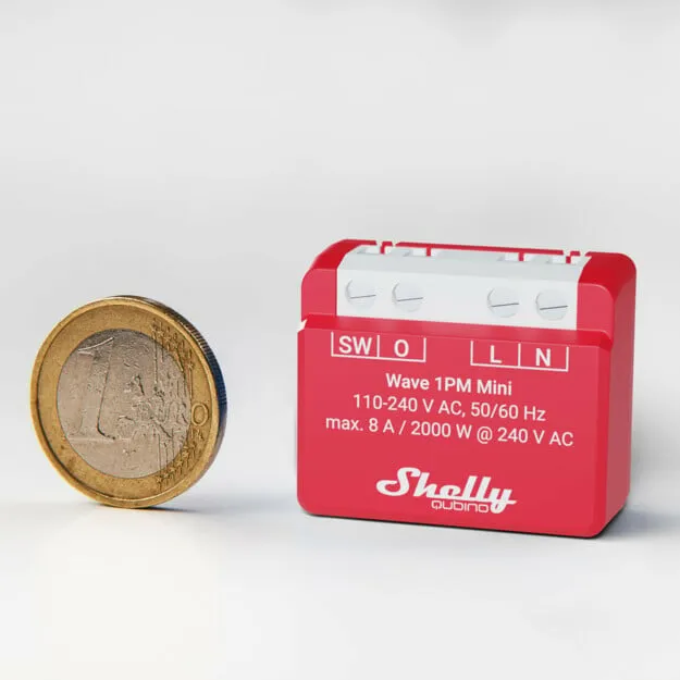 Shelly Qubino Wave 1PM Mini - smart relay switch, Z-Wave