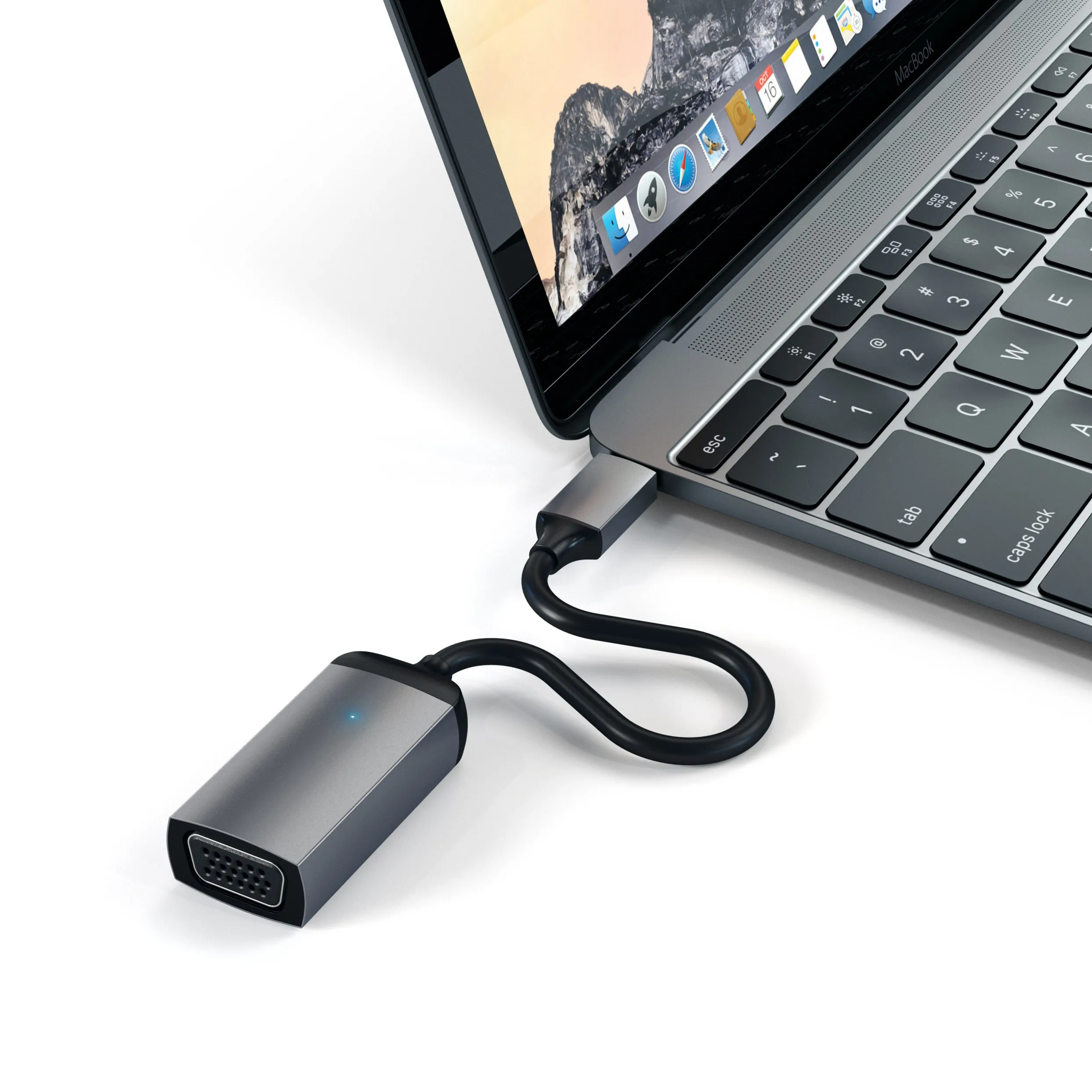 Satechi USB-C – VGA -adapteri, Harmaa