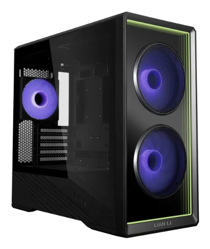 Lian Li Vector V150INFX Micro-ATX Case with window and RGB lighting, Black