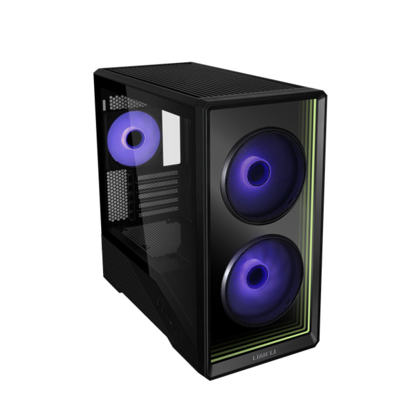 Lian Li Vector V150INFX Micro-ATX Case with window and RGB lighting, Black