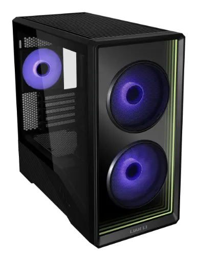 Lian Li Vector V150INFX Micro-ATX Case with window and RGB lighting, Black