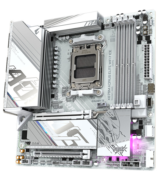 Gigabyte Aorus X870M Elite ICE WiFi 7 AM5 mATX Motherboard