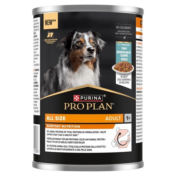 Purina Pro Plan Everyday Nutrition Fish in Jelly, V&aring;tfoder f&ouml;r hund, Adult, 400 g
