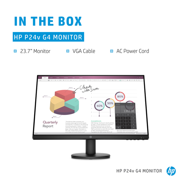 HP 24&quot; P24v G4, Full HD, IPS -n&auml;ytt&ouml;
