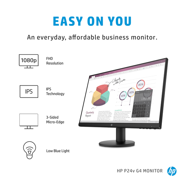 HP 24&quot; P24v G4, Full HD, IPS -n&auml;ytt&ouml;