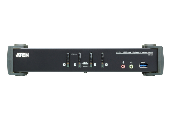 4-Port USB 3.1 Gen 1 4K DisplayPort 1.2 KVMP Switch with Audio