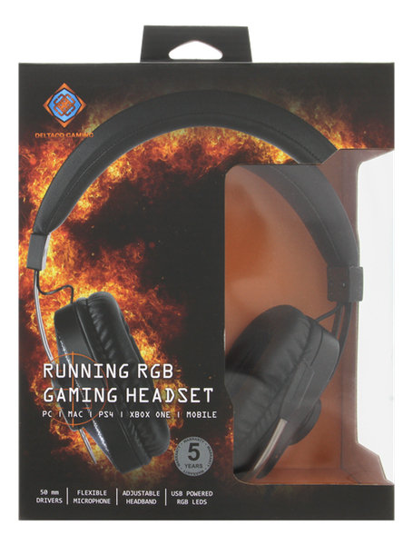 Deltaco Gaming Stereo headset, running RGB - gaming headset Deltaco Gaming Stereo headset, running RGB - gaming headset