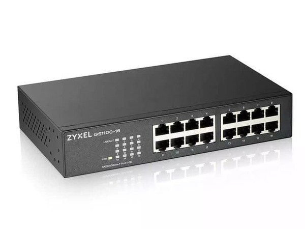 ZYXEL GS1100-16EPS - 16-porttinen hallitsematon Gigabit PoE -kytkin
