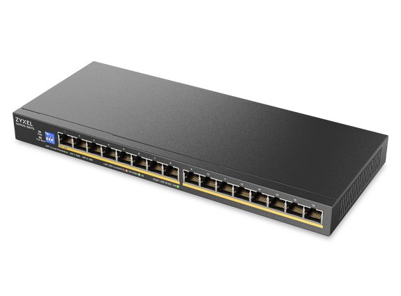 ZYXEL GS1100-16EPS - 16-porttinen hallitsematon Gigabit PoE -kytkin
