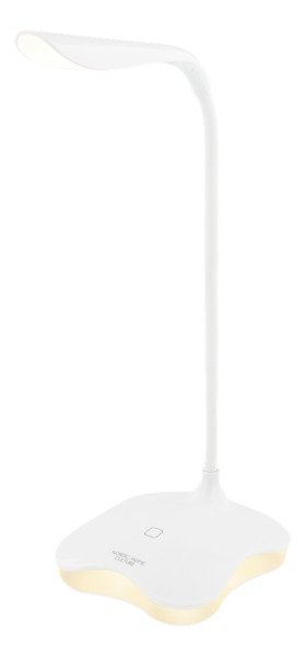 NORDIC HOME CULTURE LGT-003, 2-i-1 LED bordslampa, 160lm, USB, vit