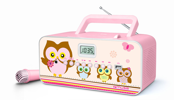 Muse M-29 KP Radio portable sing-a-long CD MP3 mic Pink