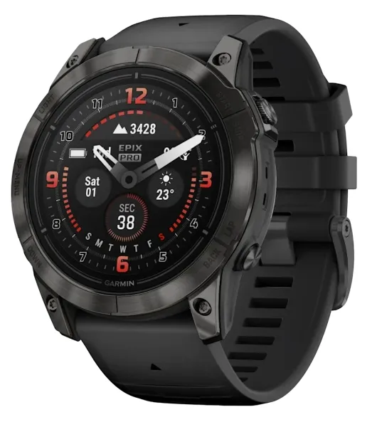 Garmin epix Pro (Gen 2) Sapphire Edition 51mm AMOLED Sports Watch, Carbon Gray DLC Titanium