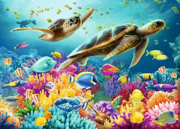 Ravensburger Blue Underwater World - puzzle, 1000 pcs