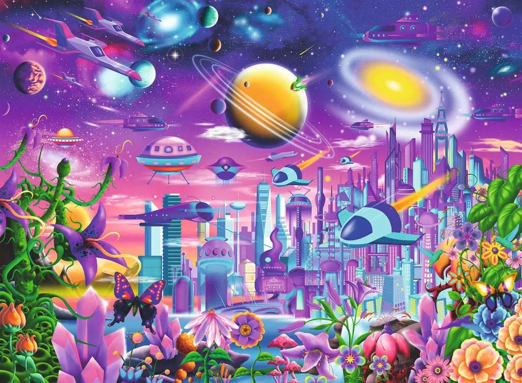 Ravensburger Childrens puzzle Cosmic City (200 pieces)