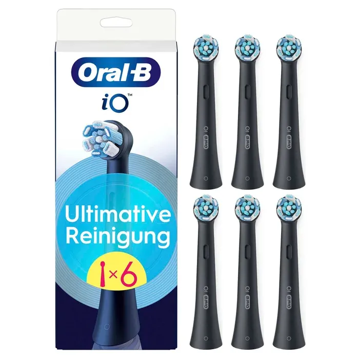 Oral-B iO Ultimate Clean vaihtoharjasp&auml;&auml;t, 6 kpl, Musta