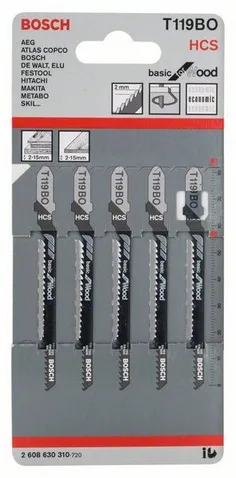 Bosch Basic for Wood T 119 BO Savklinge Stiksav