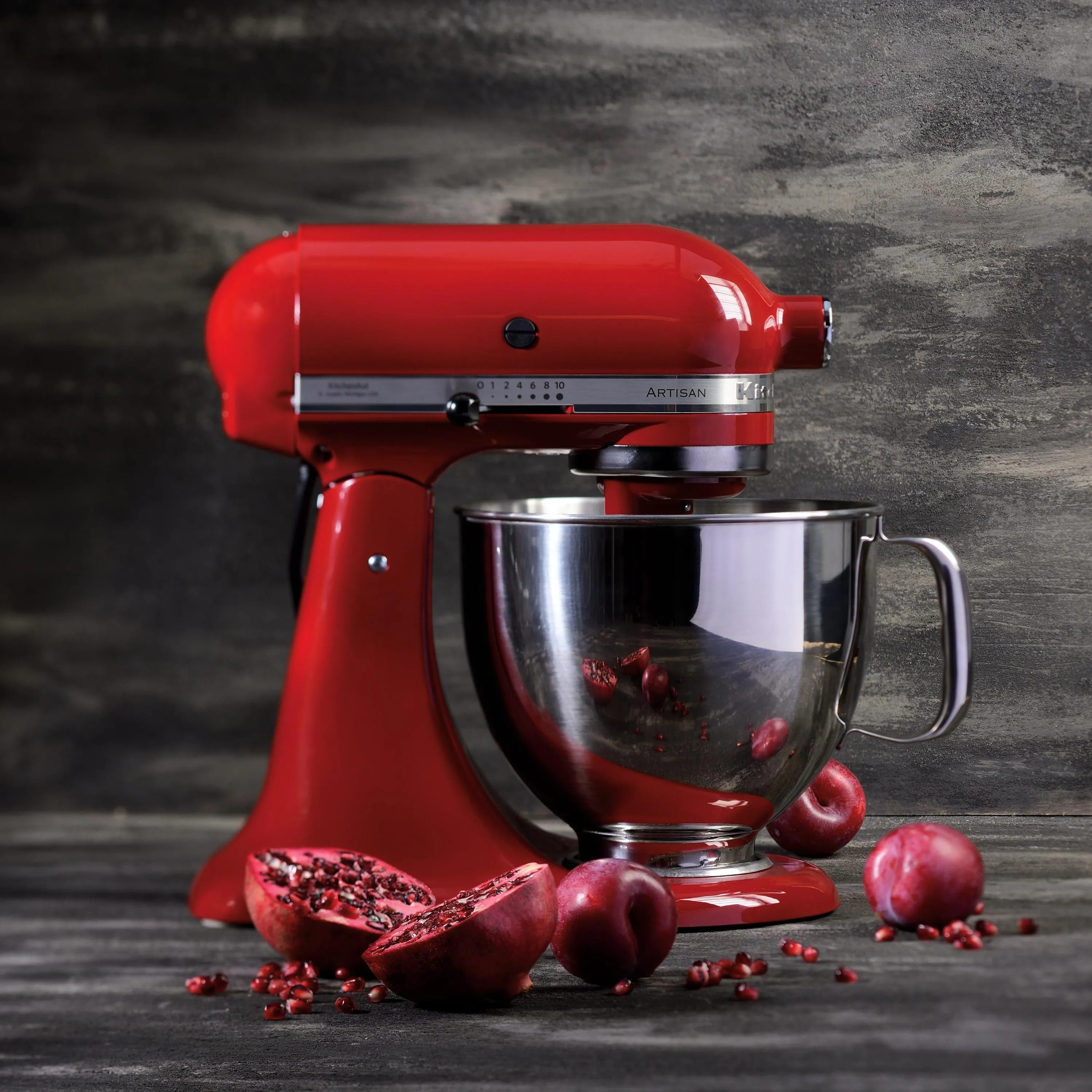 KitchenAid Artisan 5KSM125EER Stand Mixer, 300 W, 4.7 L, Empire Red