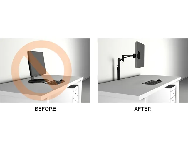 Multibrackets DESKMOUNT III bordf&auml;ste, f&ouml;r 1 sk&auml;rm, 15-24", 10 kg, svart