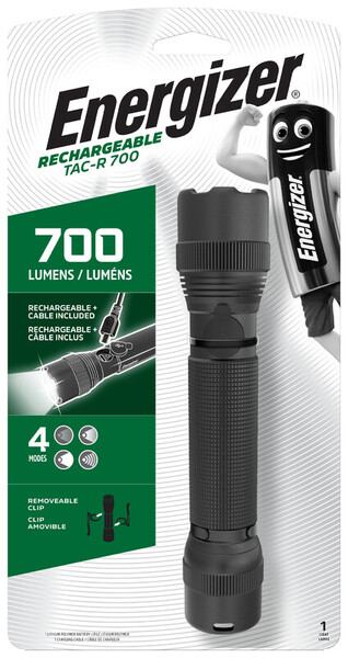Energizer Tactical Torch, 700 lumens - flashlight, rechargeable