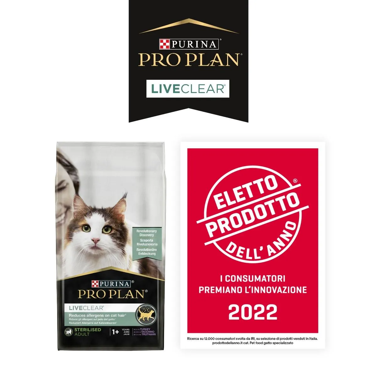 Purina Pro Plan LiveClear Sterilised Turkey, Kissan kuivaruoka, Adult, 1,4 kg