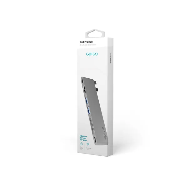 Epico 7in1 Pro Hub 8K with USB-C connector - space grey